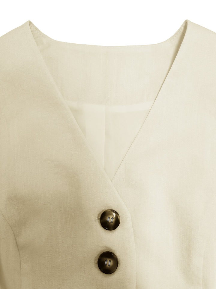 Elegant cardigan-top og løse bukser i sæt