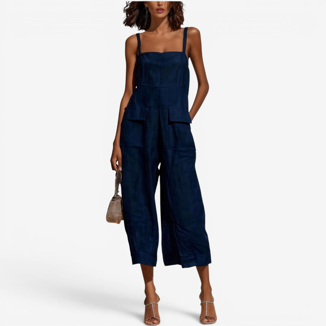 Elegant jumpsuit med vide ben og albuelange ærmer for ubesværet stil