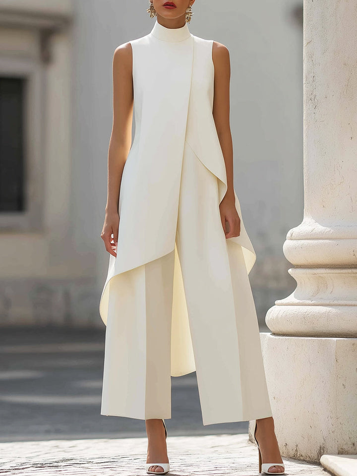 Harlow | Asymmetrisk top med vide benbukser