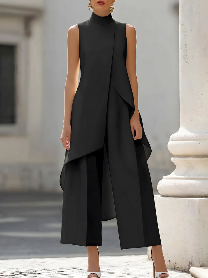 Harlow | Asymmetrisk top med vide benbukser