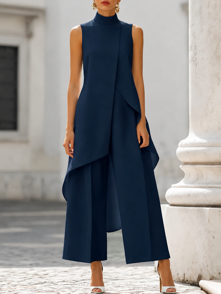Harlow | Asymmetrisk top med vide benbukser