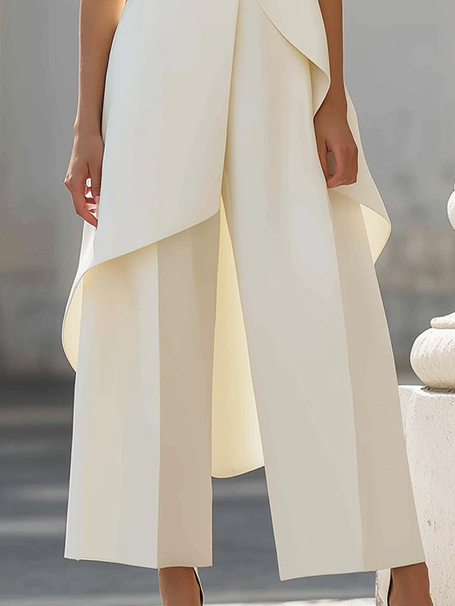 Harlow | Asymmetrisk top med vide benbukser